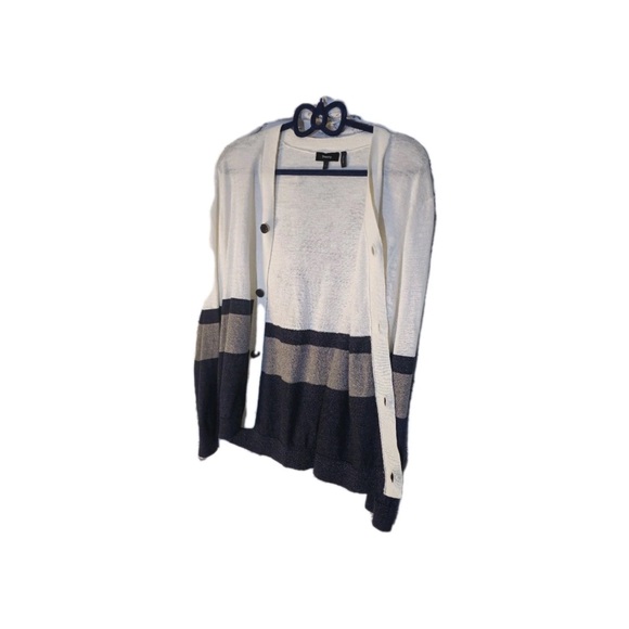 Theory Men’s Laures Linen Striped Laures Cardigan – Lightweight Luxury Layer XL - Picture 5 of 8